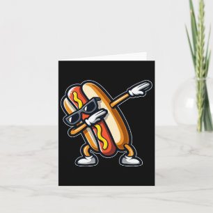 Carte Funny Hot Amoureux des chiens Hotdog Dab Dancing F