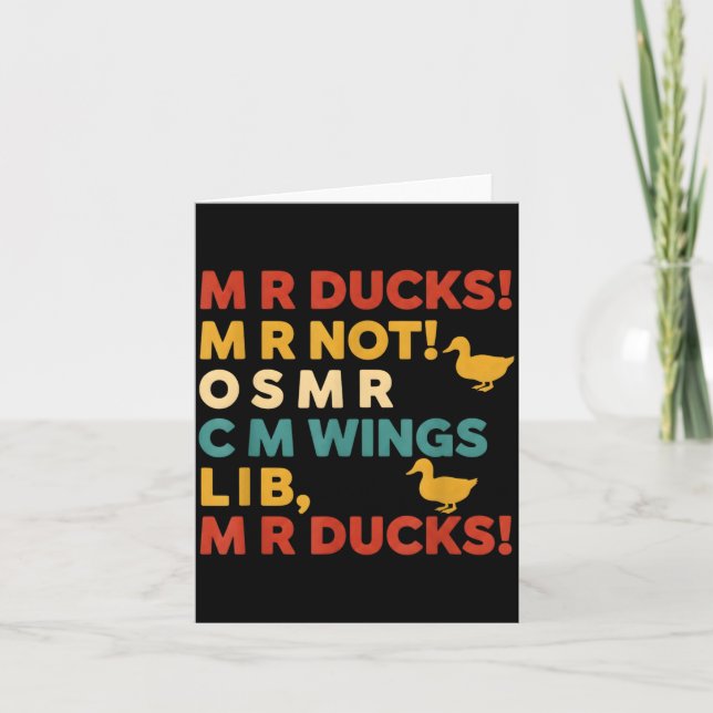 Carte Funny Hunting Humor Tee For M R Ducks  (Devant)