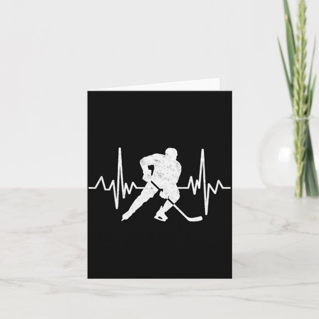 Carte Funny Ice Hockey Player Goalie Heartbeat Hockey Fa (Devant)