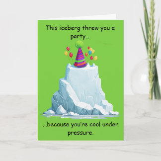 Carte Funny Iceberg Birthday Humor Party Design