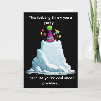 Carte Funny Iceberg Birthday Humor Party Design