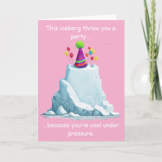 Carte Funny Iceberg Birthday Humor Party Design