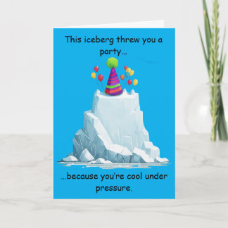 Carte Funny Iceberg Birthday Humor Party Design