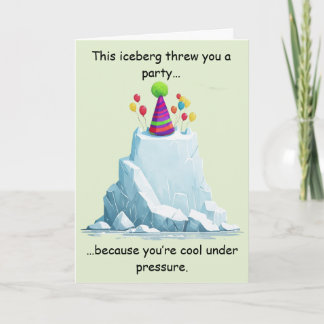 Carte Funny Iceberg Birthday Humor Party Design