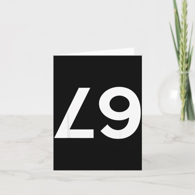 Carte Funny Ide Down Backwards 67 Meme  (Devant)