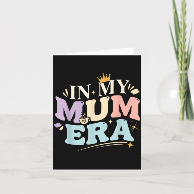 Carte Funny In My Blue Mum Era Cool Mom Mother's Day  (Devant)