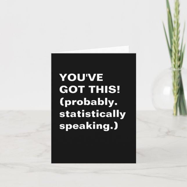 Carte Funny Inspirational Sassy Quote Black White (Devant)
