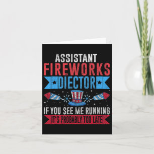 Carte Funny Istant Fireworks Directeur I Run You Run 4th