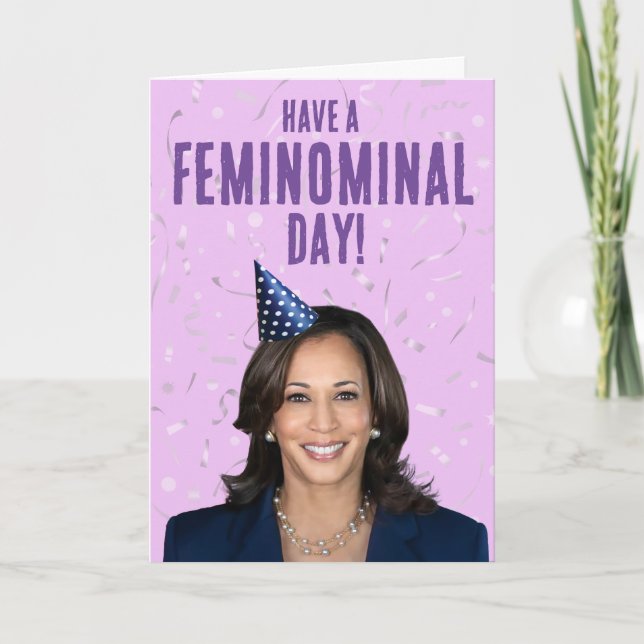 Carte Funny Kamala Harris Anniversaire - Fête Féminine (Devant)