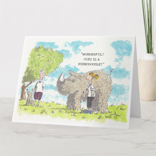 Carte Funny Labradoodle (Devant)