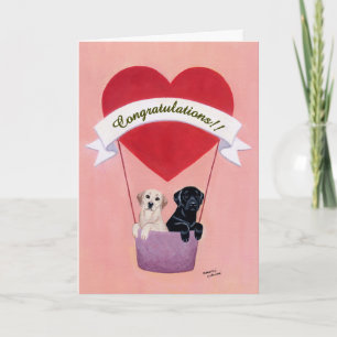 Carte Funny Labradors pour Mariage