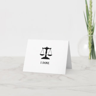 Carte Funny Law School Graduation Card-J. C'est fait.