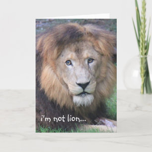 Carte Funny Lion Birthday Card