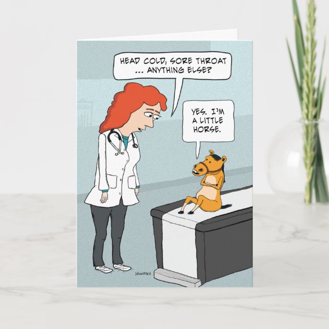 Carte Funny Little Horse Get (Devant)