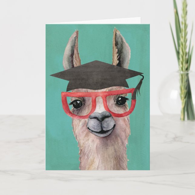 Carte Funny Llama Humour 8e année (Devant)