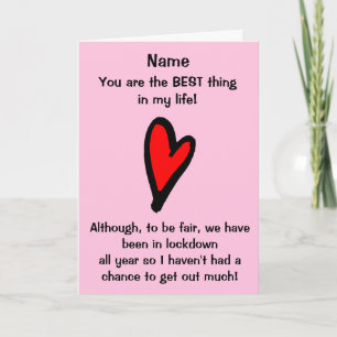 Carte Funny Lockdown Valentines Day