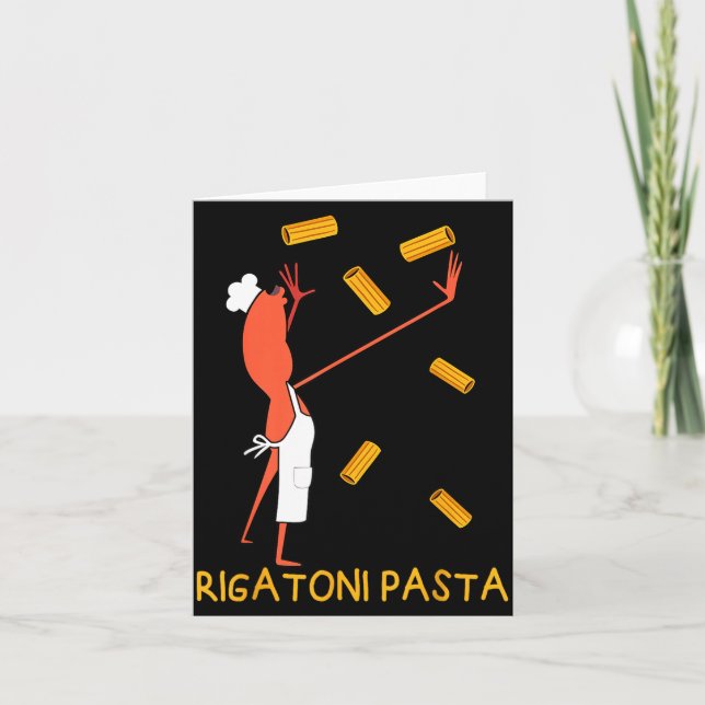 Carte Funny Marcus The Worm Rigatoni Pasta  (Devant)