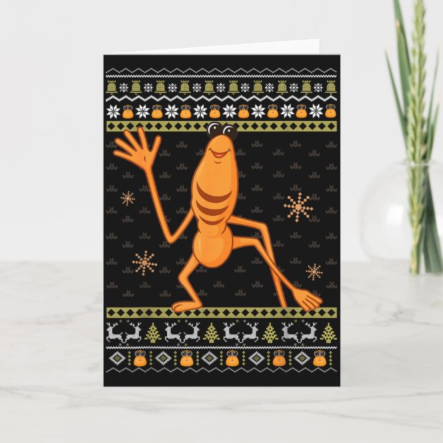 Carte Funny Marcus The Worm Ugly Christmas Sweaters Robe (Devant)