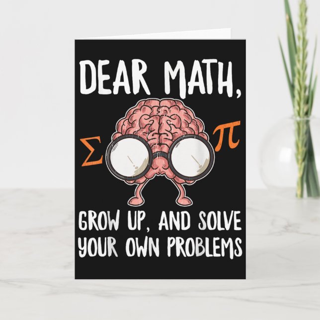 Carte Funny Math Quote For Girls Boys Teens Men Women De (Devant)