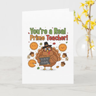 Carte Funny Math Teacher Thanksgiving Card – Turkey