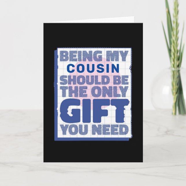 Carte Funny Meilleur cadeau pour Cousin (Devant)