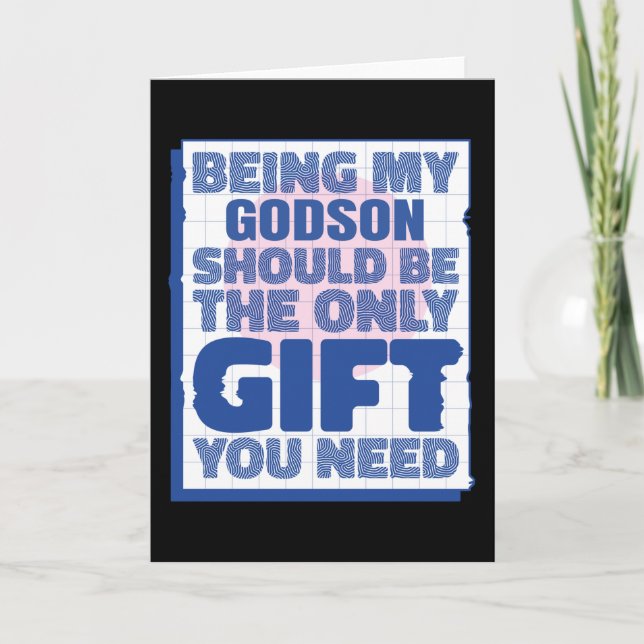 Carte Funny Meilleur cadeau pour Godson Anniversaire Noë (Devant)