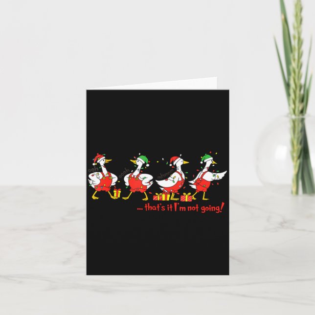 Carte Funny Merry Duckmas Quackmas Pajama Duck Christmas (Devant)