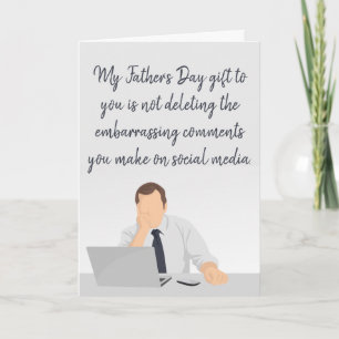 Carte Funny Mon Fête des pères cadeau pour vous sur les