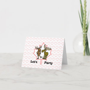 Carte Funny Moose Canada Day