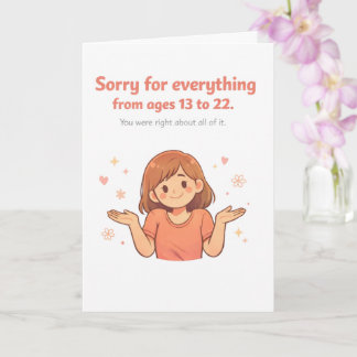 Carte Funny Mother's Day Card – Sorry for Everything fro