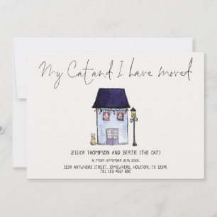 Carte Funny My Cat et moi avons Moved Script Moving Card