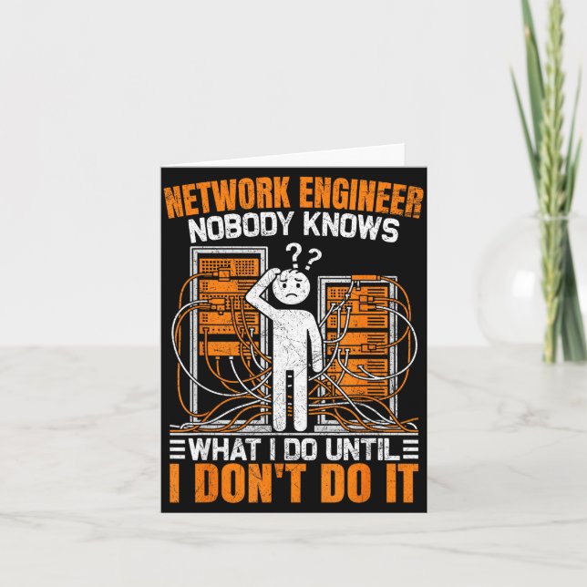 Carte Funny Network Engineer Design For Men Network Engi (Devant)