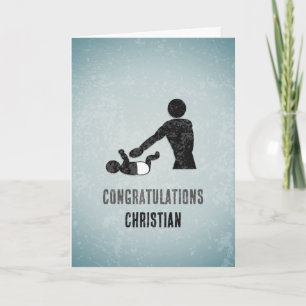 Carte Funny New Papa - Baby Change Fatherhood Custom