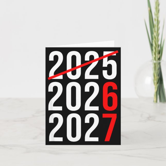Carte Funny New Year 67 Meme Hello 2026 Goodbye 2025 Wai (Devant)