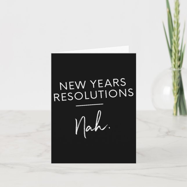Carte Funny New Years Resolution Gift - New Years Resolu (Devant)