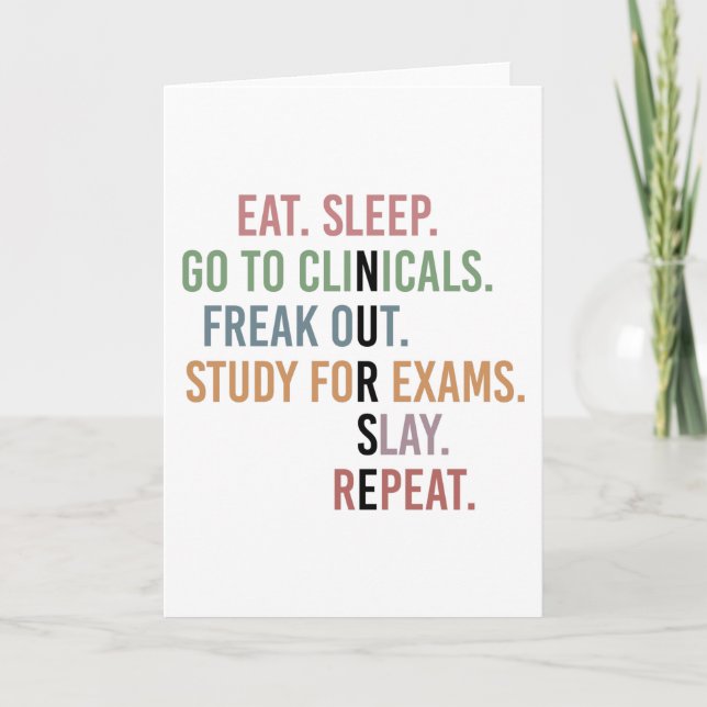 Carte Funny Nurse School Student Future Nurse Cadfts (Devant)