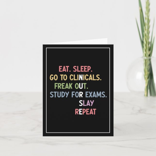 Carte Funny Nurse School Student Future Nurse Cadfts (Devant)
