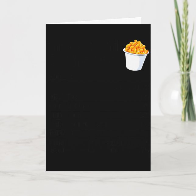 Carte Funny Nutrition Facts Thanksgiving Apparel Macaron (Devant)