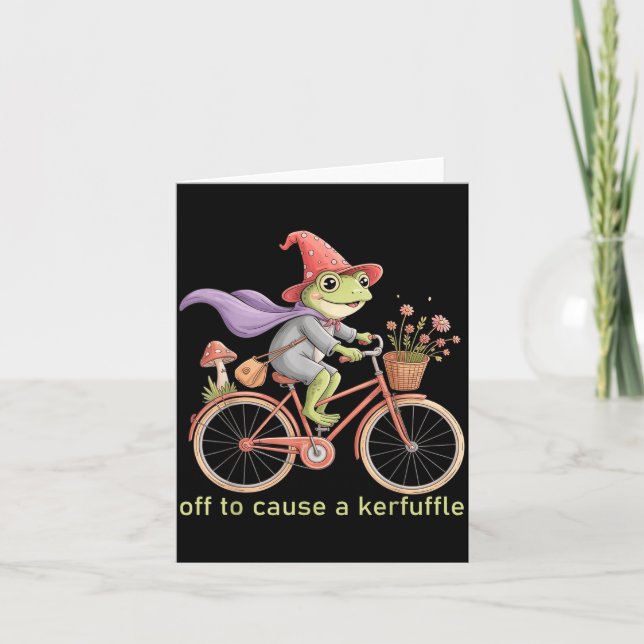 Carte Funny Off To Cause A Kerfuffle Whimsical Wizard Fr (Devant)