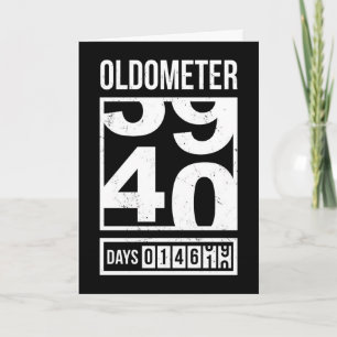 Carte Funny Oldometer 40e Anniversaire Carte, Sarcastiqu