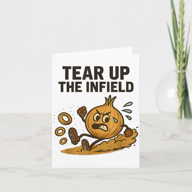 Carte Funny Onion Rings Baseball Base Infield Glove Soft (Devant)