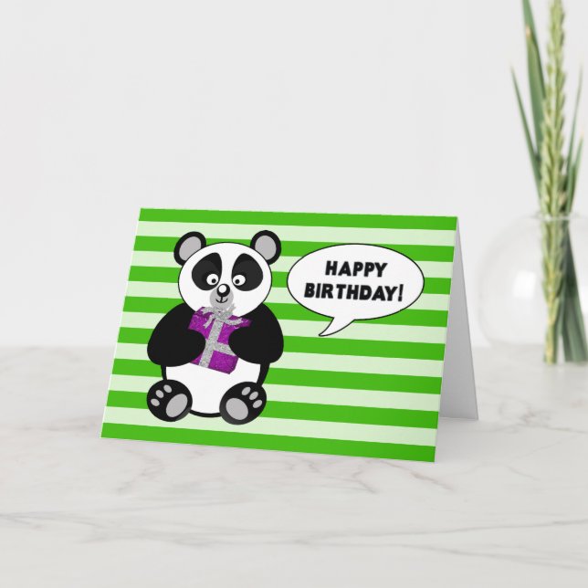 Carte Funny Panda Bear - ANNIVERSAIRE - Humour (Devant)