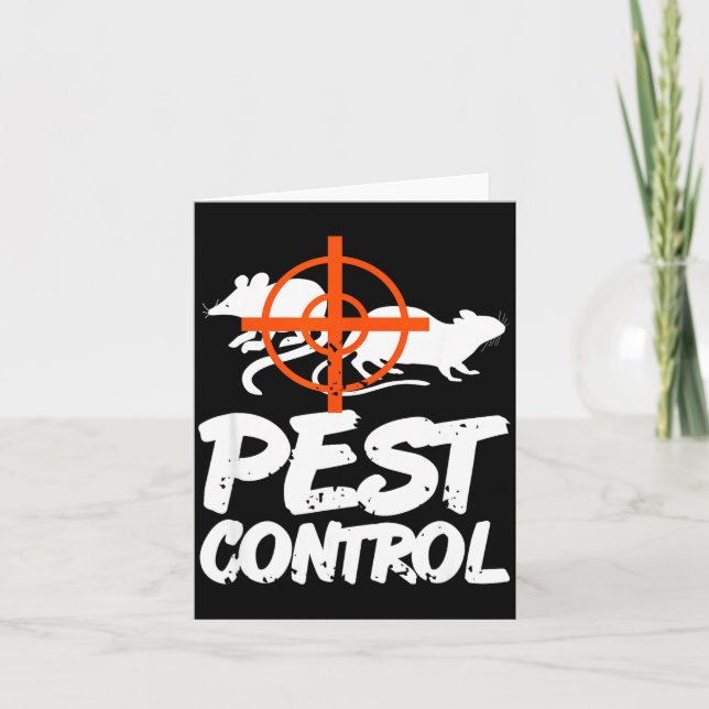 Carte Funny Pest Control Humor For Rat Hunters &amp; Tra (Devant)