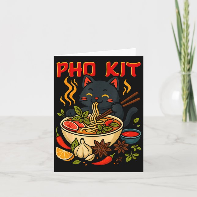 Carte Funny Pho Kit Black Cat Halloween Costume Family M (Devant)