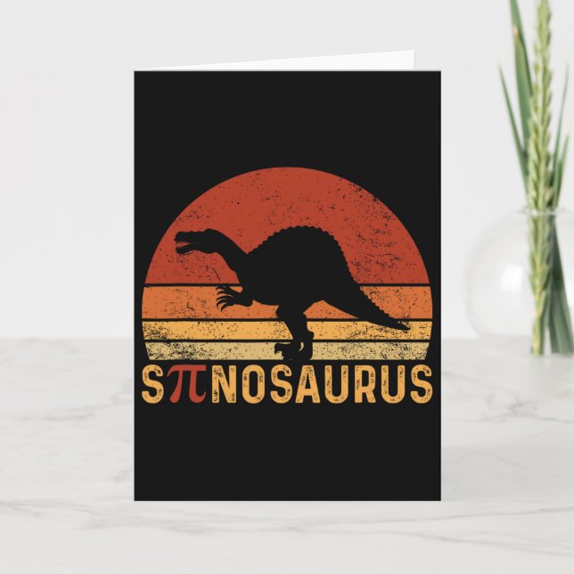 Carte Funny Pi Day Pun Spinosaurus Dinosaur Math Teacher (Devant)