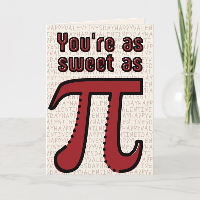 Carte Funny Pi Math Plaisanter Valentine Card (Devant)