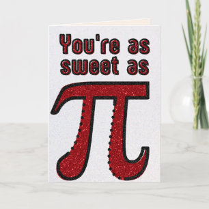 Carte Funny Pi Math Plaisanterie Parties scintillant Val