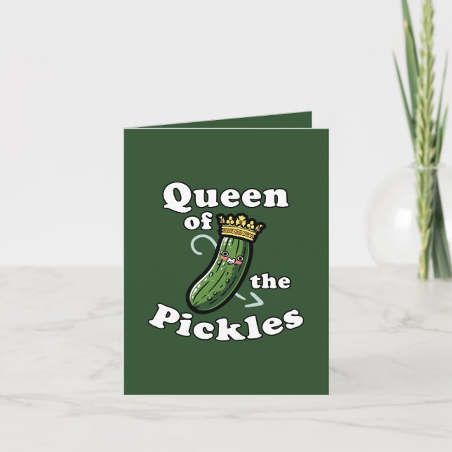 Carte Funny pickle Queen customizable (Devant)