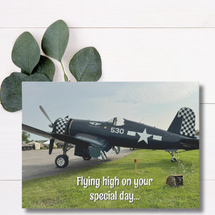 Carte Funny Pilote Anniversaire Avion Vintage Photo