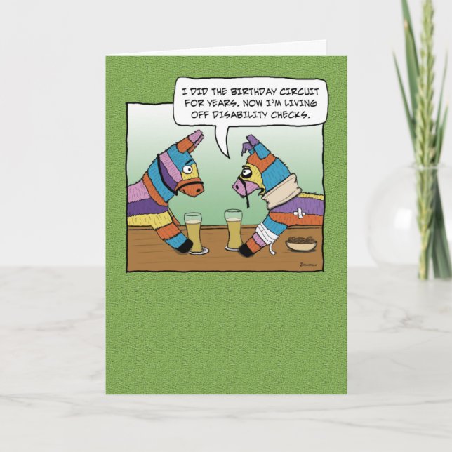 Carte Funny Pinata sur le handicap Anniversaire (Devant)